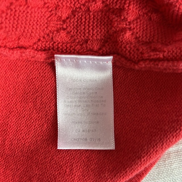 Talbots coral raised diamond stitching 3/4 length v-neck sweater - Picture 11 of 13